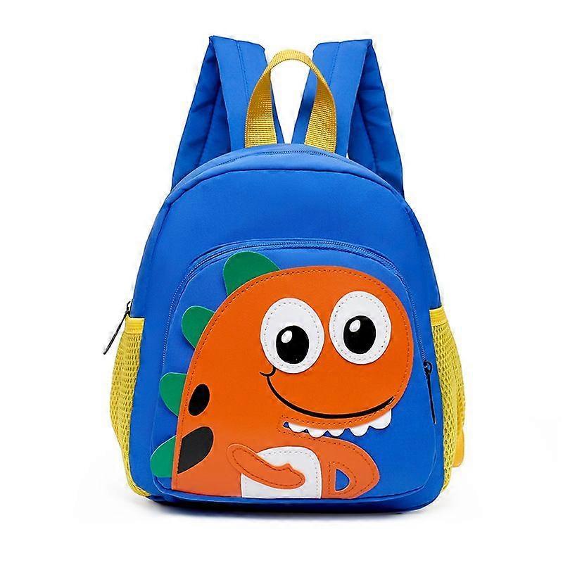Cartoon dinosaur backpack for kindergarten babies aged 2 to 5 Blue