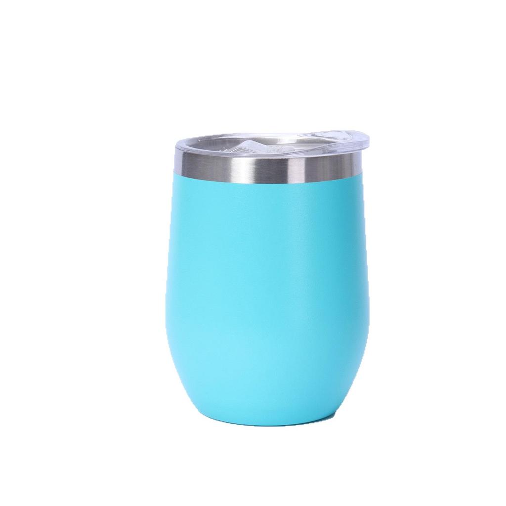 Portable Double-Layer 304 Stainless Steel Insulated Egg-Shaped Wine Glass – Stylish Red Outdoor Water Cup
