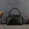 Johnature Handbag Genuine Leather Women Bag Retro Solid Color Versatile Large Capacity Shoulder & Crossbody Bags
