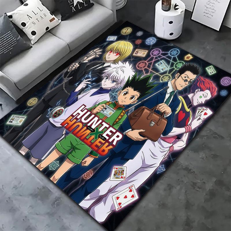 Hunter X Hunter Teppich Teppich für Wohnzimmer Schlafzimmer Zuhause Sofa Dekoration Kinder Spielen Rutschfeste Bodenmatte