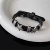Star Cow Leather Black Bracelet Explosive Vintage Couple Fine Bracelet Punk Diablo Rock Hottie Gothic Accessories