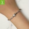 S925 Sterling Silver Love Basic Bracelet, Classic Versatile Love Diy Bracelet Can Be Stacked With A Single Belt