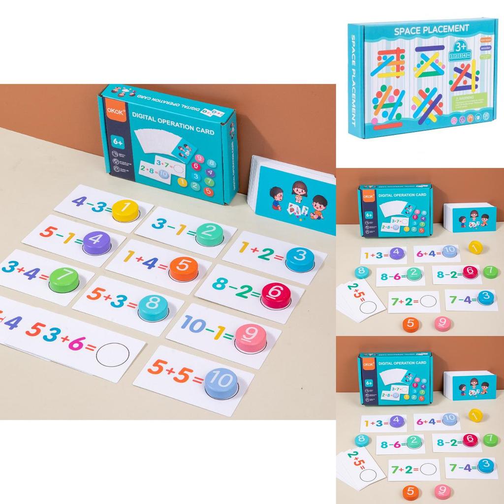 Wooden Educational Math Toy For Kids With Number Matching And Basic Addition Learning