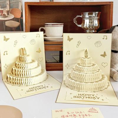 Kreative Faltbare 3D-Geburtstagskarte mit Umschlag Handgemachte Alles Gute zum Geburtstag Karte Überraschungs-Postkarte Geschenkkarten-Geburtstagsparty