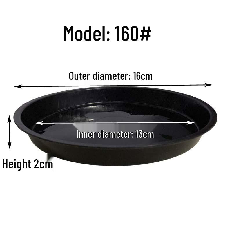 Thickened Round Plastic Flower Pot Water Tray - Large Draining Base for Succulents & Golden Pothos.