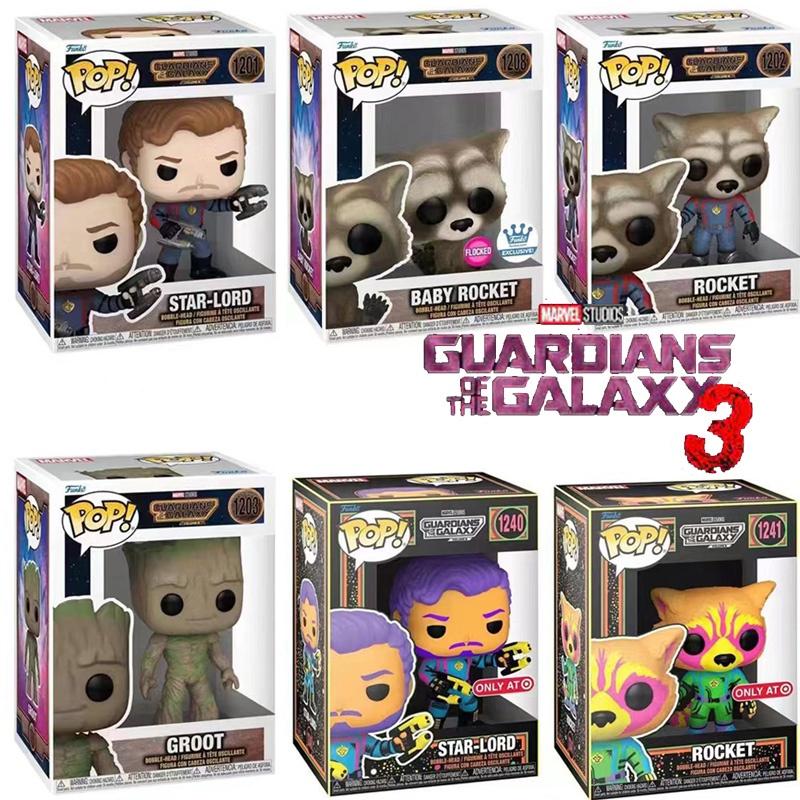 Pvc Material Guardians Of The Galaxy 3 Figures Rocket And Groot Pops