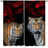 Cool Beast Animal 3d Printed Curtains Tiger Cheetah Pattern Bedroom Living Room Study Window Decoration Curtains 2 Pieces