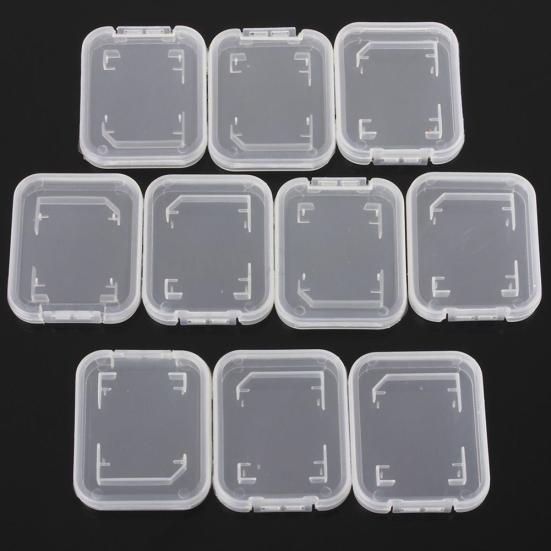 10Pcs/Set SD SDHC Transparent Storage Box Memory Card Protective Case Holder