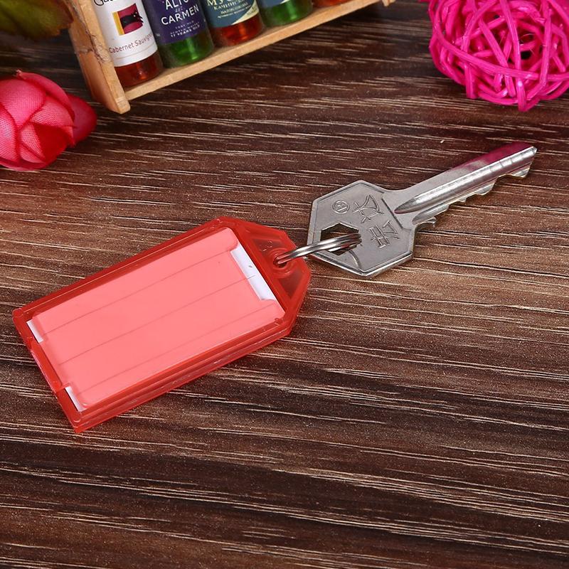 10-100PCS Assorted Color Flap Key Tags Luggage Backpack Car Key Marking Tags Double-sided DIY Information ID Label Name Tags ZYF