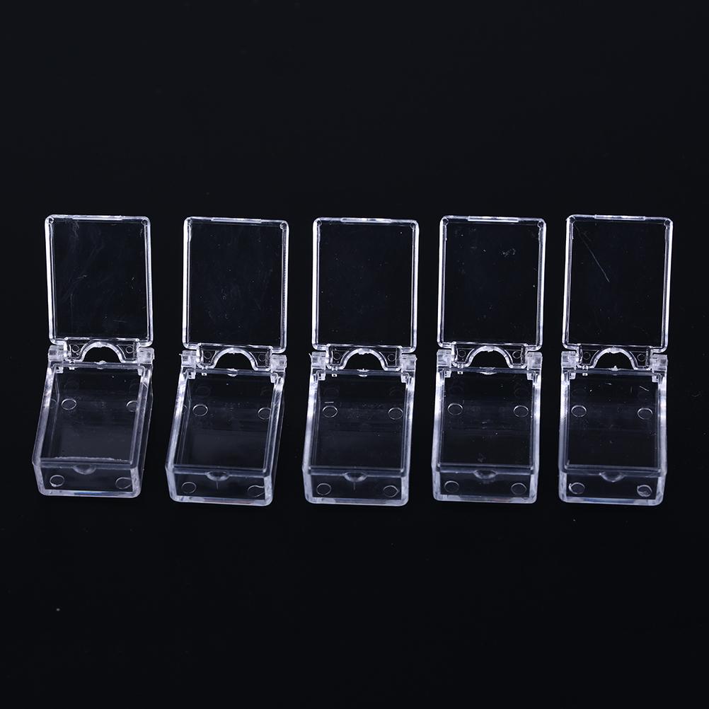 20 Grids Clear Nail Art Display Tray Glitter Rhinestone Decor Storage Box Case