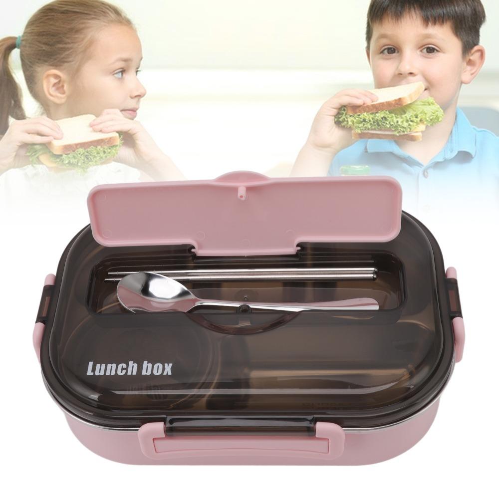 5 Compartment Compartment Lunch Box 2000ml Thermal Lunch Box Lunch Storage Container  For Picnics розовый