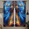 Dragon Totem Printed Curtains Pole Bag Bedroom Living Room Home Decoration Curtain For Area Made Of Polyester