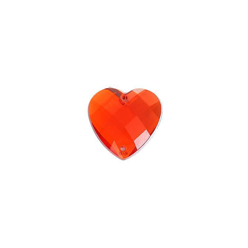 Acrylic Mesh Heart-Shaped Rhinestones for DIY Jewelry