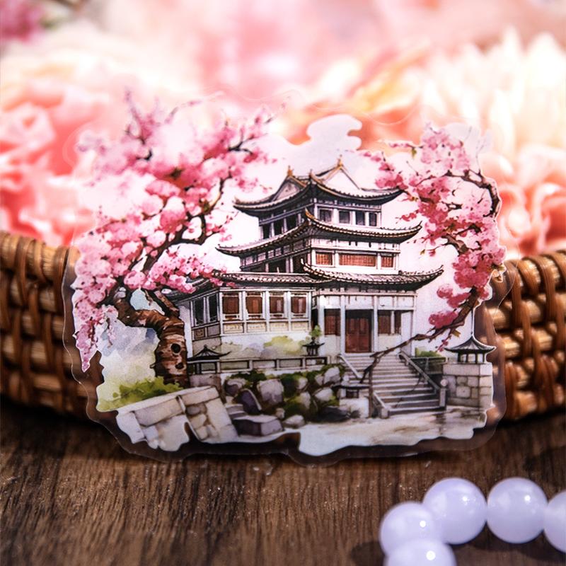 20Pcs/bag Stickers Garden Deep Series Landscape Pattern Making Phone Case Water Cup Sticker Album Diary Handmade Decoration