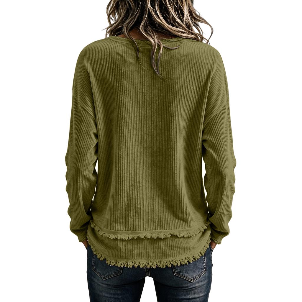 Women's Fashion Long Sleeve Casual Top - Trendy Elegant Everyday for Women