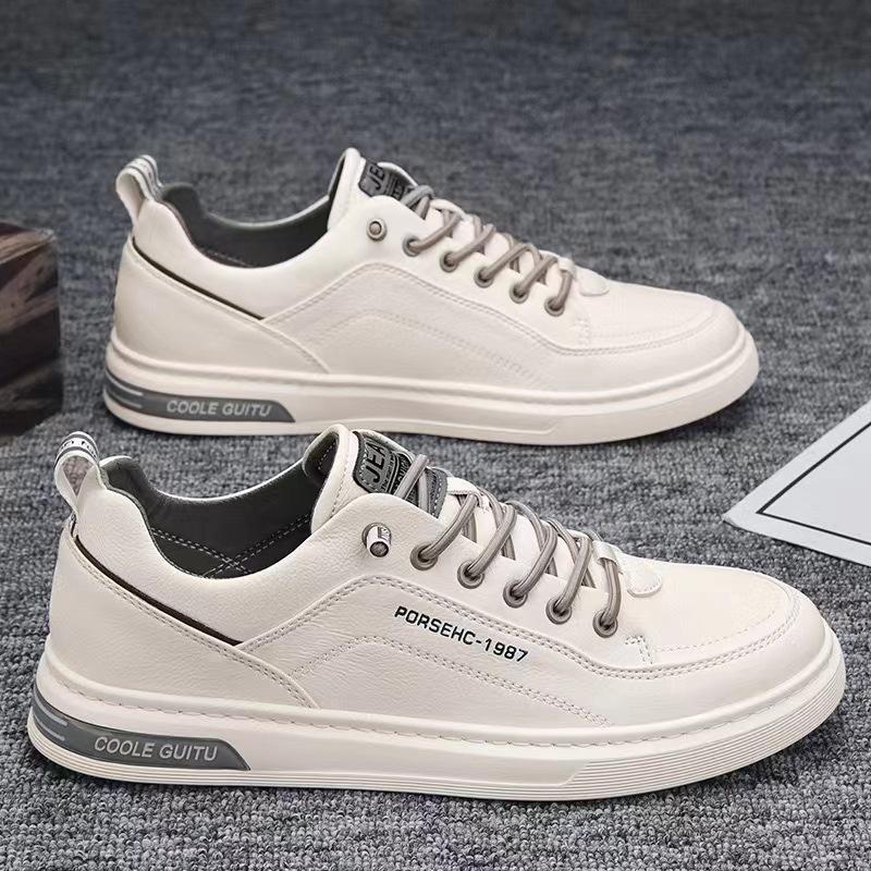 New Men's Shoes  Summer Men's Casual Leather Shoes Korean Edition Trendy Sports Shoes Men's Board Shoes