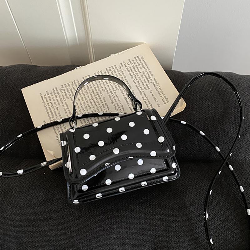 Simple Trendy Polka Dot Large Capacity Women Square Shoulder Crossbody Handbag