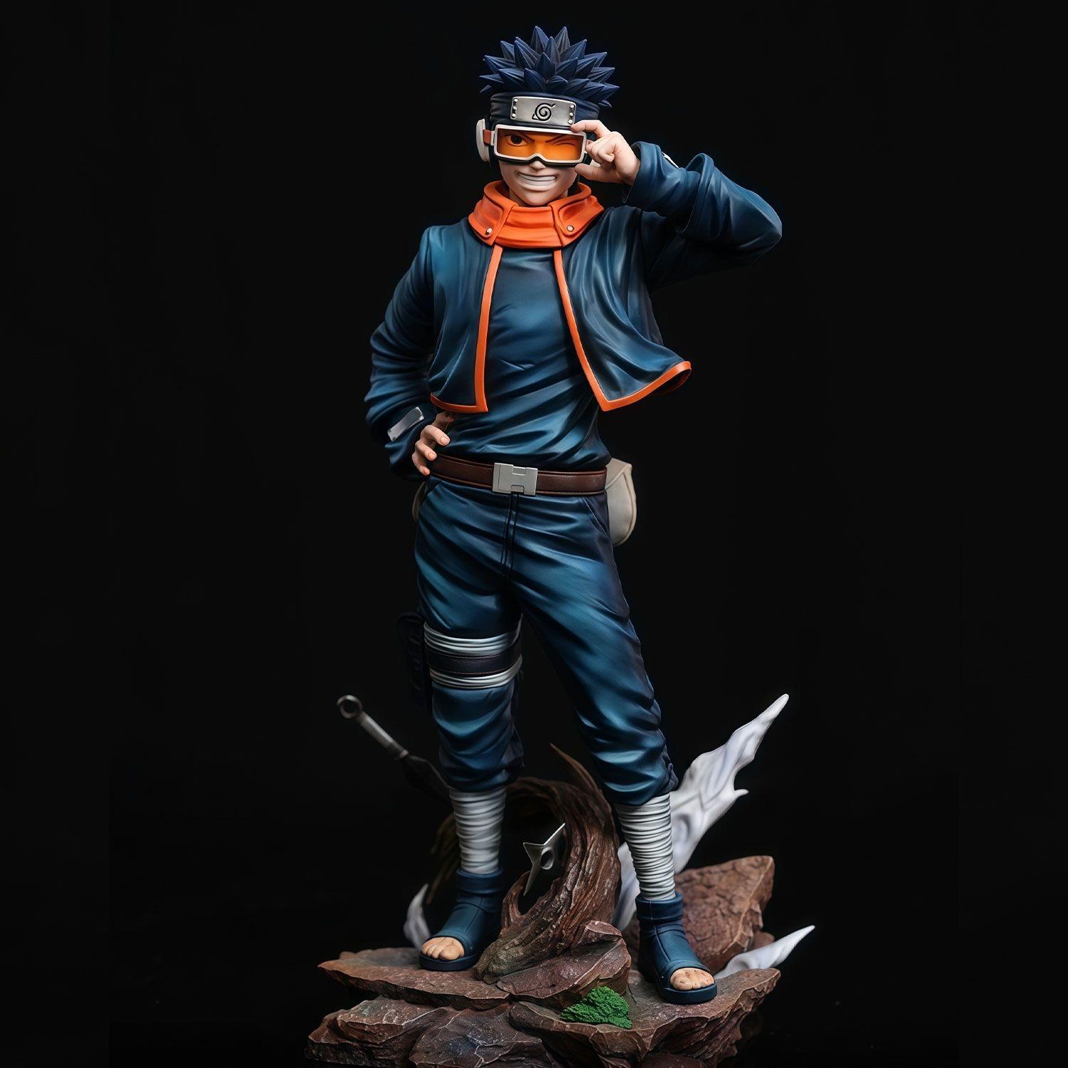

Naruto Kid Goggles Headband Obito Uchiha Anime Figurine JG Model Standing Statue Figure Collectable Ornaments Boy Toy Gift білий