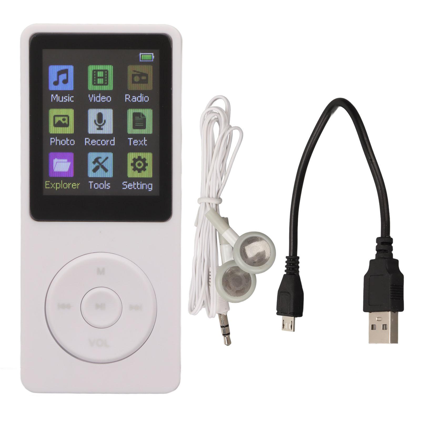 

Digital Music Player 1.8 Inch LCD Support Small Memory Card Ultra Thin MP3 MP4 Player with білий