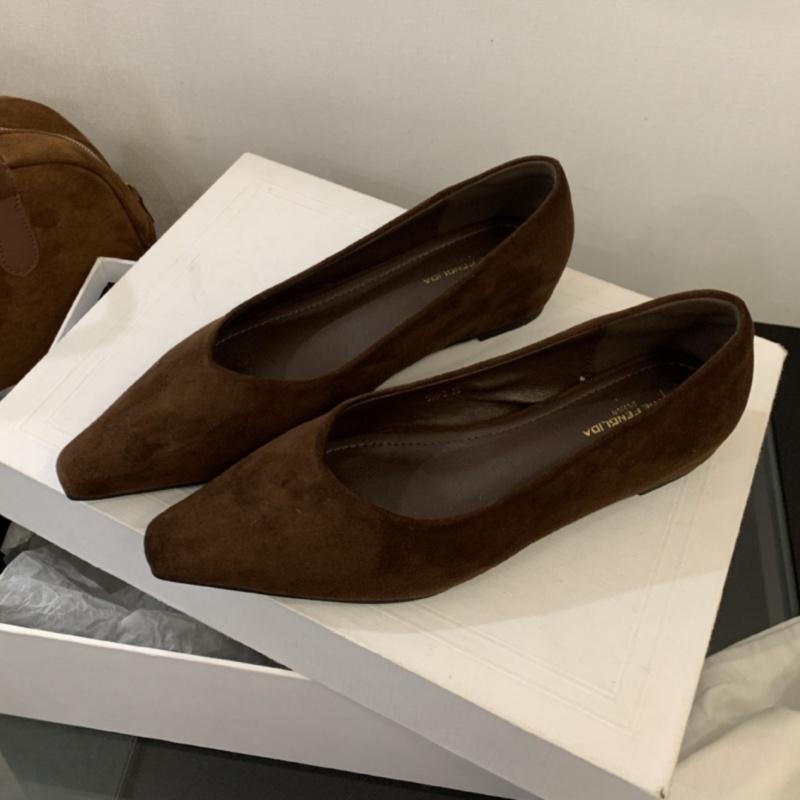 Fashion Spring Autumn Women's Flat Shoes 2025 New Elegant Pointed Toe Shallow Mouth Luxury  Style Office Lady Slip-on Work Shoes