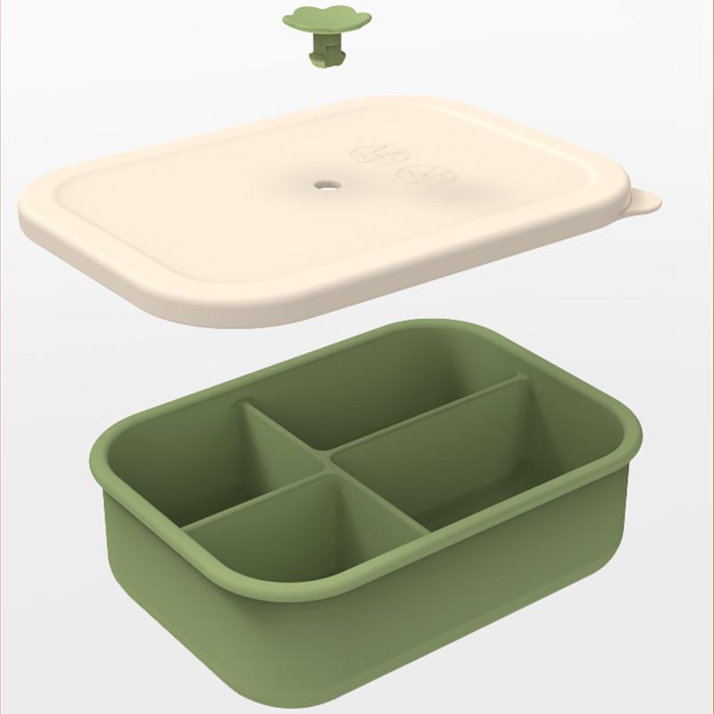Portable Silicone Lunch Box, Food Storage Box, Portable Fruit Box, Microwaveable Food Container, No Deformation