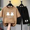Fashion Kids T-shirt Shorts Set Fun Letter Printed Short Sleeve Tops Shorts 2pcs Summer Boy Girl's Outdoor Casual T-shirt Sets