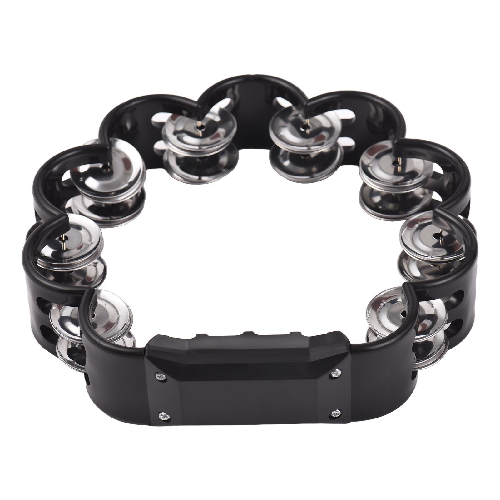 

Tambourine for Adults Pleasant Jingle Sound Hand Cranked Bell Rings Metal Bell Sound Percussion Instruments Home School