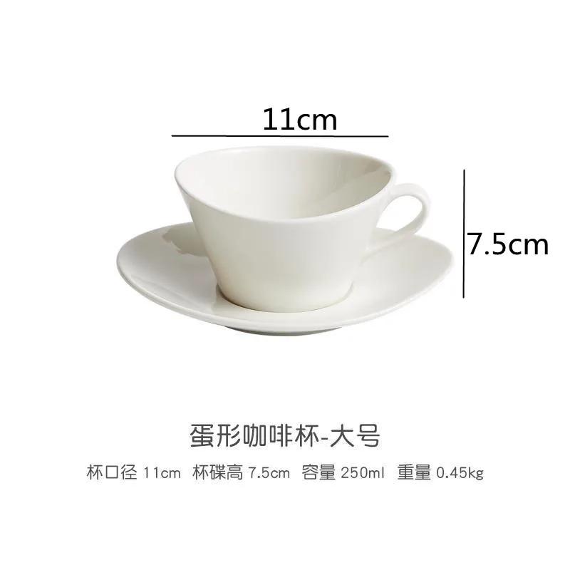 White Ceramic Coffee Cup and Saucer Set Irregular Water Cup Milk Tea Cups Couple Mugs Afternoon Tea Cup Milk Mugs Tea Mug