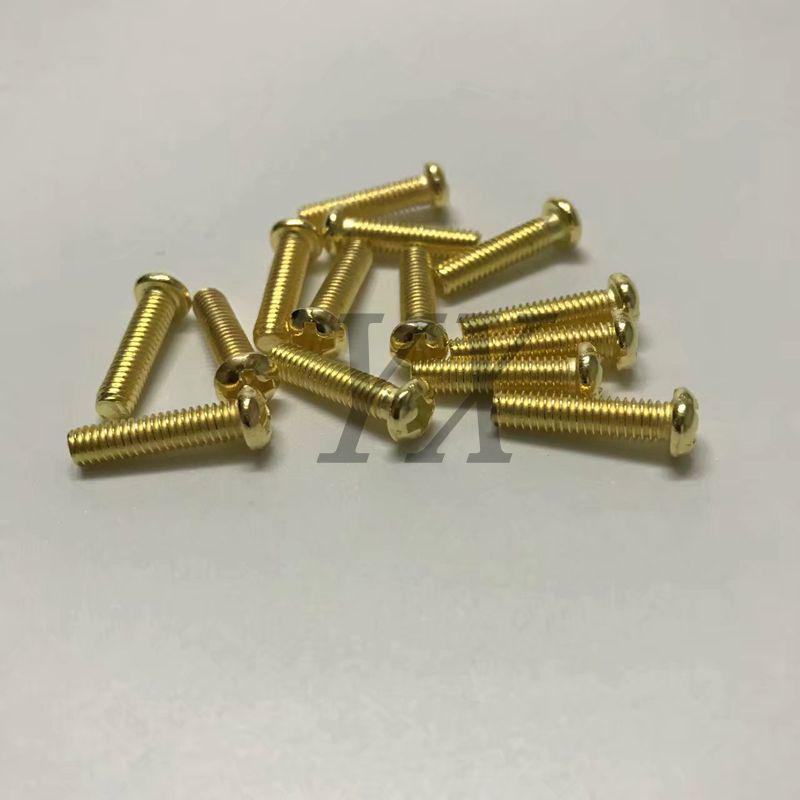 Gold Phillips Pan Head Extended Machine Screws, M3-M4