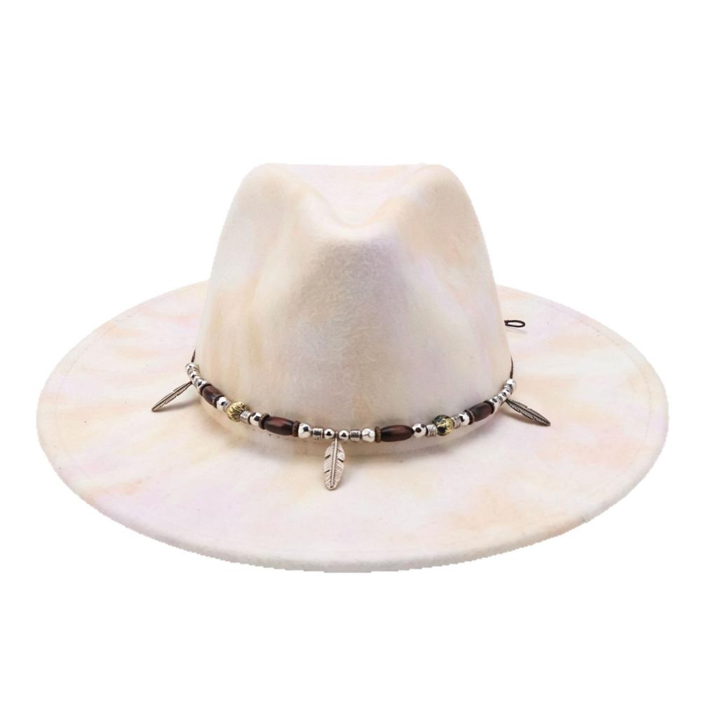 Hot-selling Retro Tie-dye Western Denim Hat High-end Accessories New Fashion Versatile Denim Hat Trend