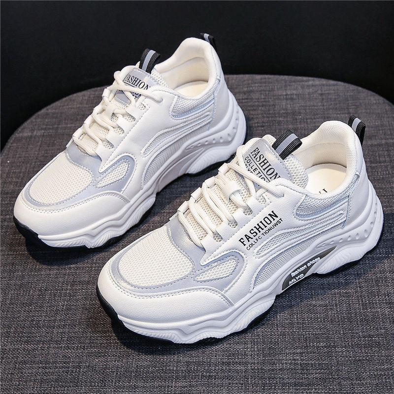 Women's Shoes Casual Fashion Spring New Mesh Platform Sports Casual Shoes White Shoes Women's Shoes