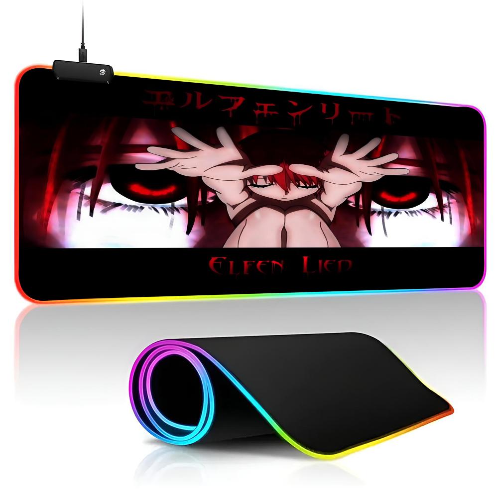 Elfen Lied Mouse Pad game RPG 40x90cm Mouse Mat Gaming Mousepads LED Keyboard Mats Luminous Desk Pads Mouse Pad For PC