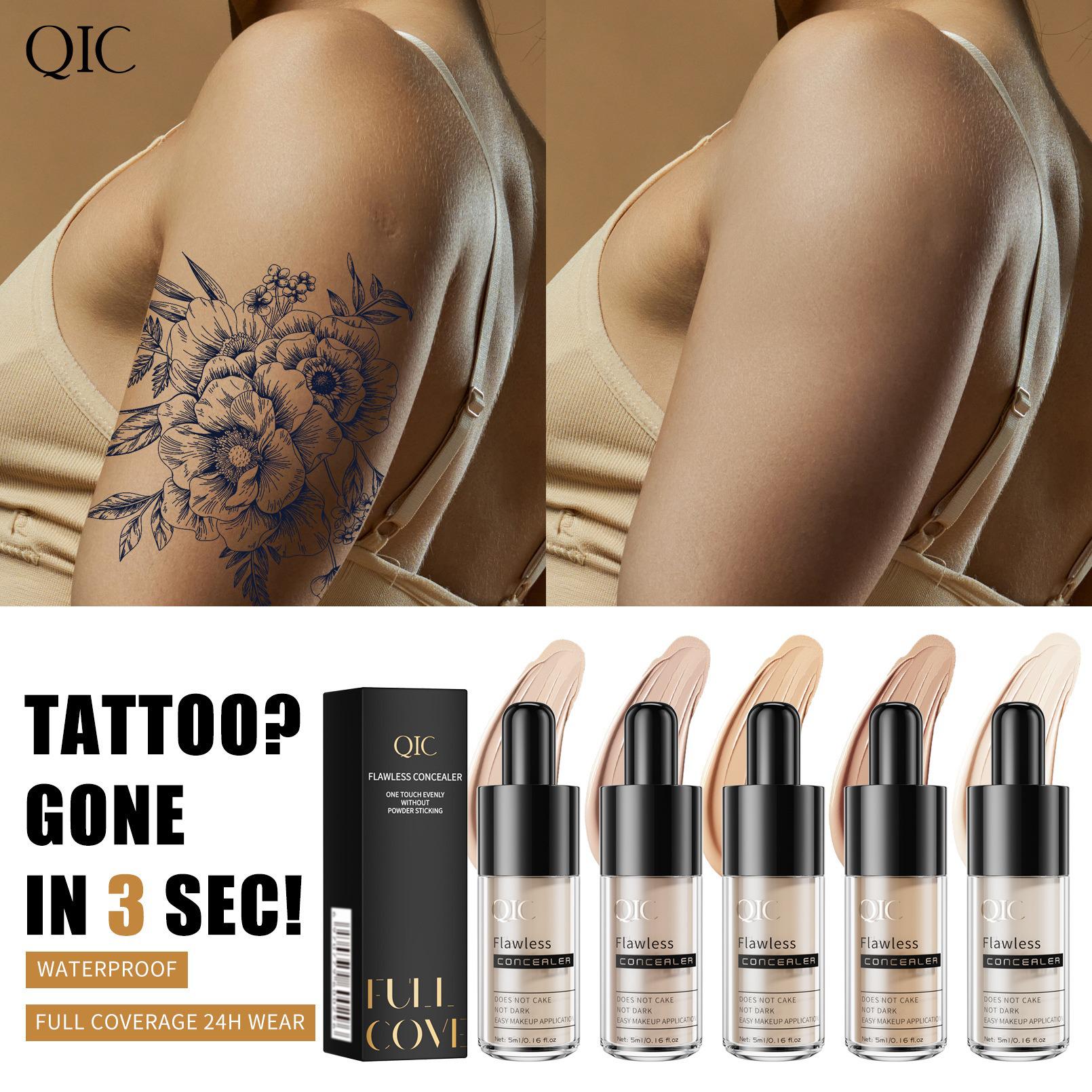 

QIC Waterproof Tattoo, Acne, and Dark Circle Concealer Stick - Full Coverage, No Caking 01#