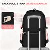 New Large Capacity Three-Piece Bow Backpack Set for Girls - Ideal for Junior High, High School, and College Students