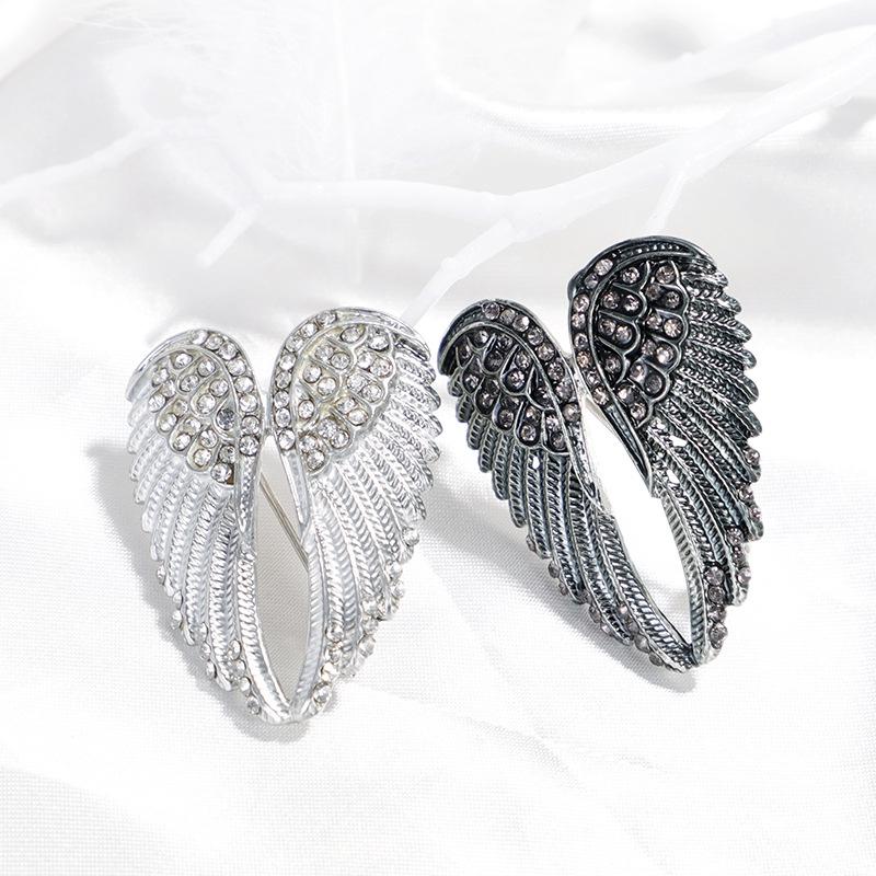 Rhinestone Wing Brooch for Women - Elegant Suit Decor & Creative Fashion Accessory