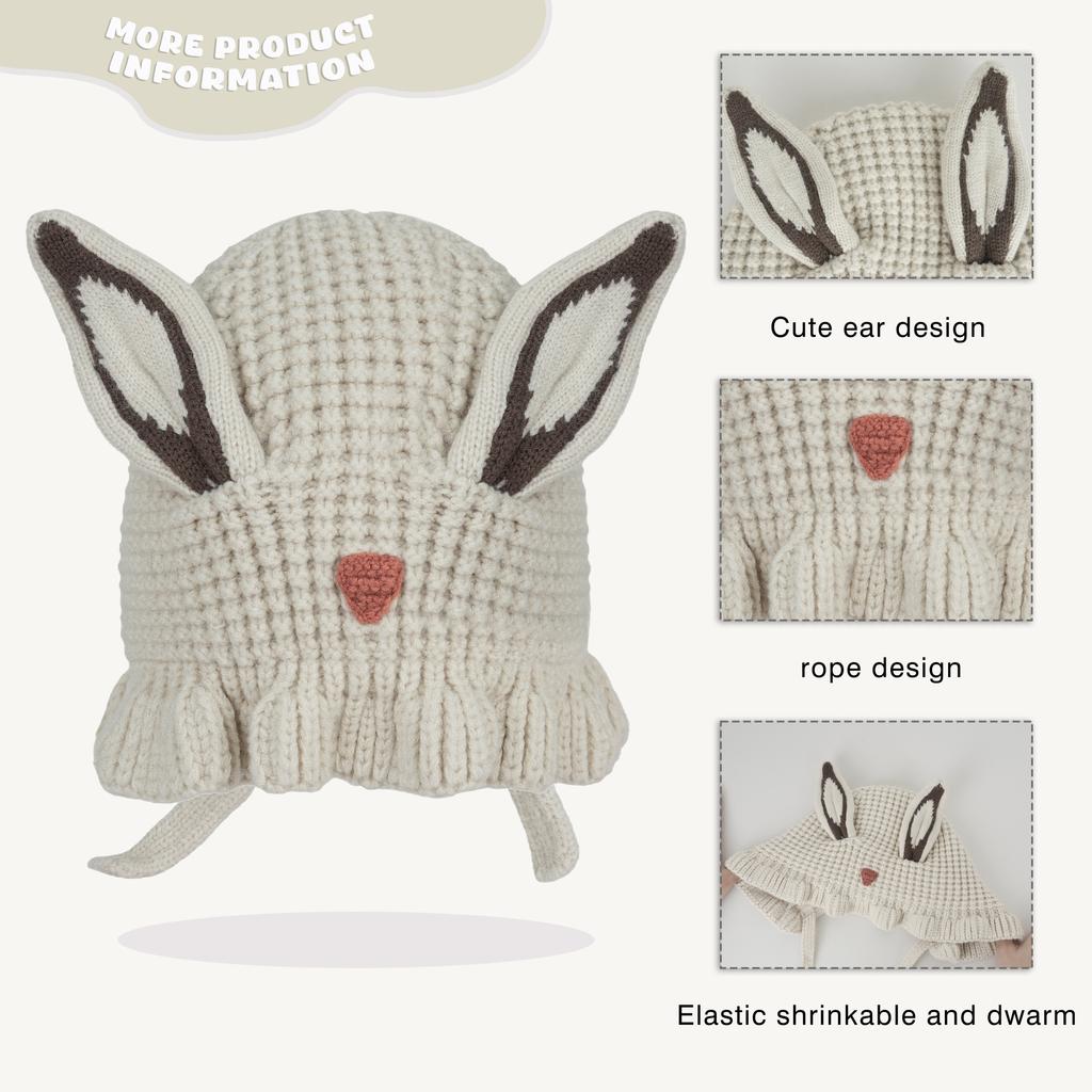 Ready to Ship Cute Funny Cotton Handmade Hat Kids Fall Winter Cartoon Woolen Hat Personality Knitted Pullover Hat