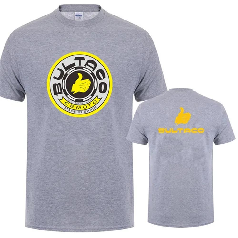 Summer Round Neck 3D Bultaco Cemoto Motorcycles Print Top Fashionable Casual Short Sleeved Men's T-shirts
