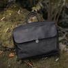 Bleudechauffe Zepho Solo Briefcase Waxed Canvas - Khaki