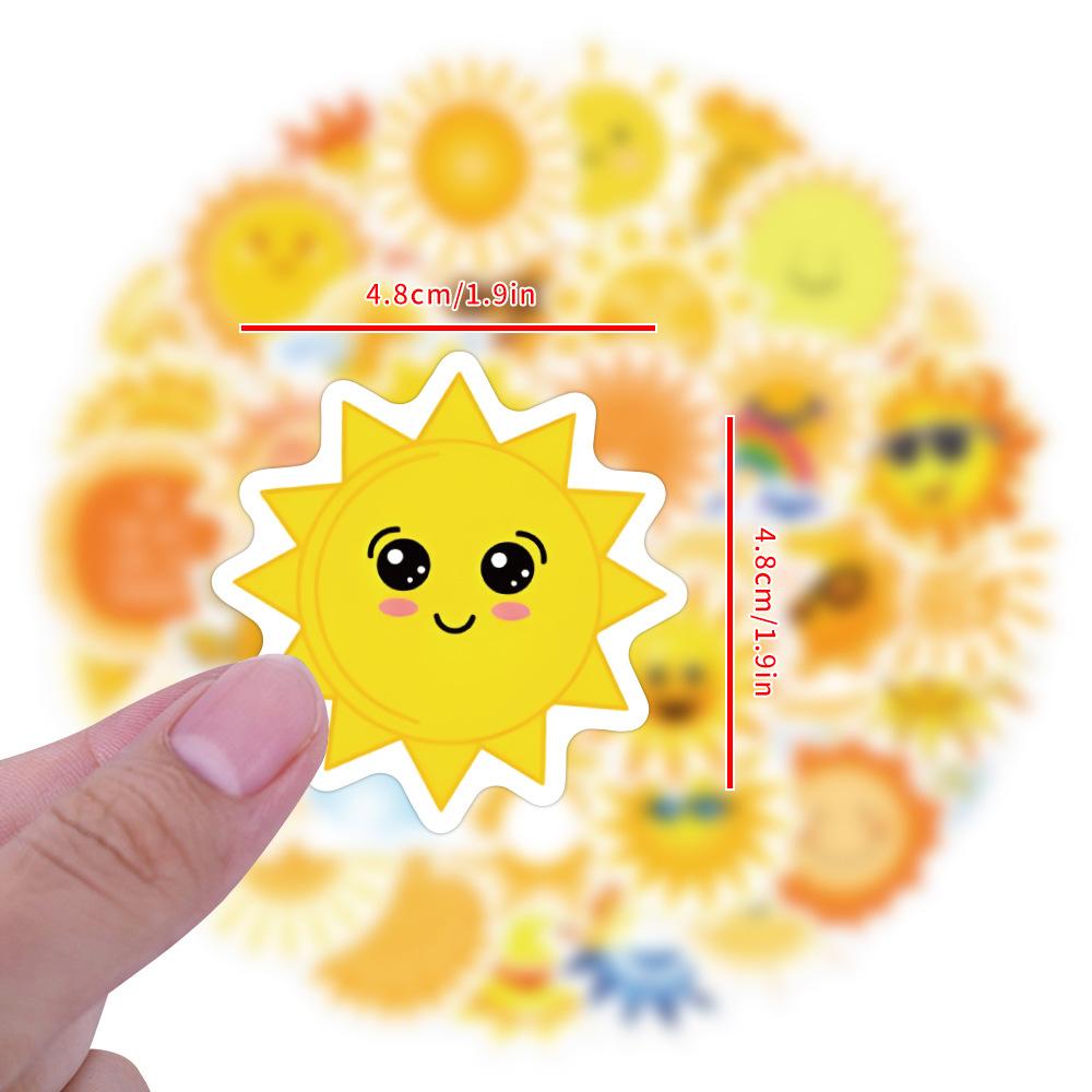 60 New Sunshine Sunshine Graffiti Stickers Computer Notebook Water Cup Decorative Waterproof Stickers