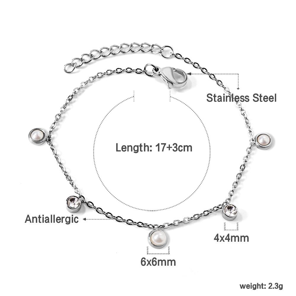 Bracelet Cute Sweet Butterfly Dragonfly Pendant with White Diamond Bracelet Stainless Steel Jewelry