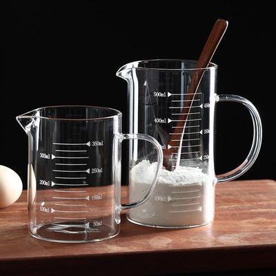 Large-Capacity, Heat-Resistant Borosilicate Glass Measuring Cup with Scale
