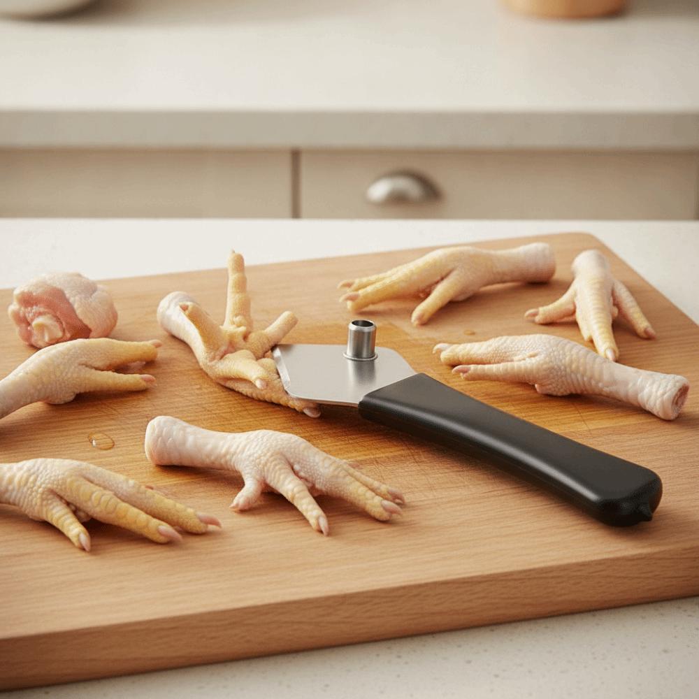 Non-slip Handle Chicken Feet Deboner Stainless Steel Chicken Claw Bone Removal Tool Supermarket