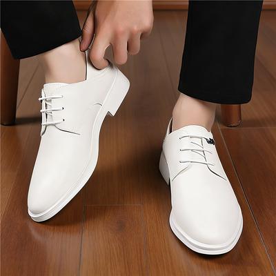 Mode Neuer Designer Herren Spitze Schwarz Weiß Schnürung Derby Schuhe Gentleman Marke Hochzeit Heimkehr Kleid Flache Schuhe
