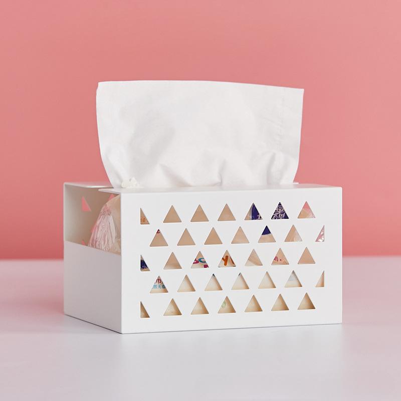 Kitchen Tissue Boxes Home Iron Multifunctional Office Crafts Seat Type Toilet Paper Storage Case Bedroom Metal Tissue Dispenser