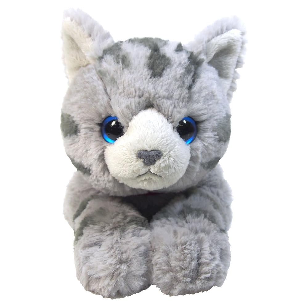 Sun Lemon Knee Cat Plush Toy M Size Gray