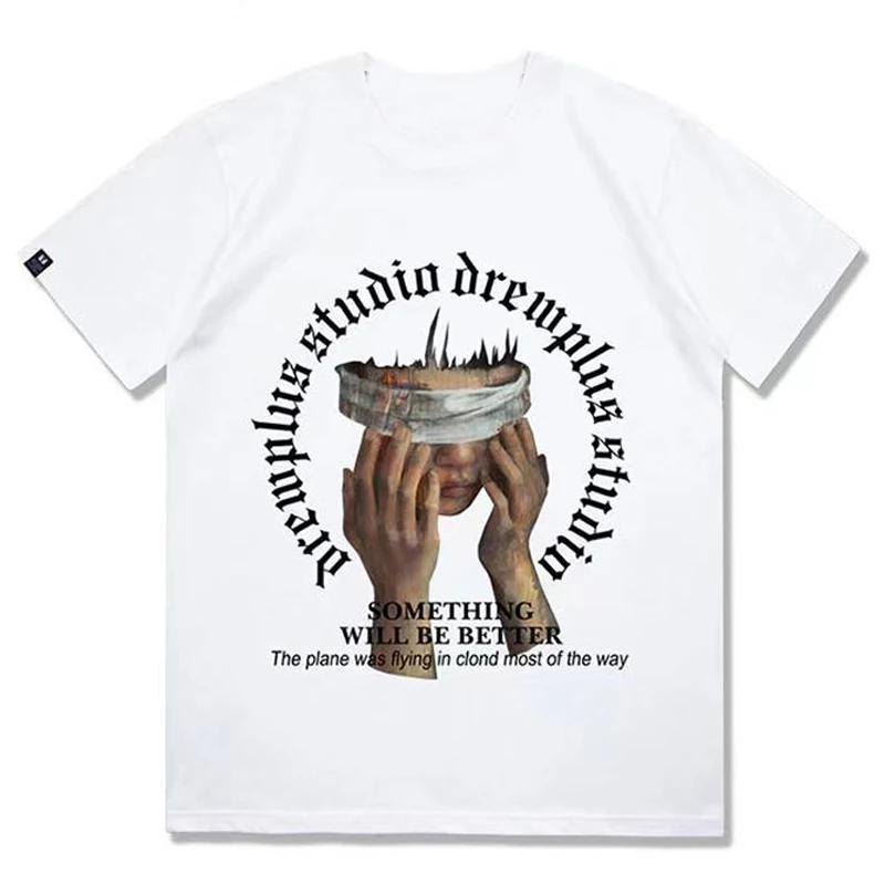 

Футболка в готическом стиле Dark Style 2023, 100% хлопок, Y2k, американская винтажная хип-хоп уличная одежда, футболки с коротким рукавом, панк, свободная футболка 8XL XXXXXL