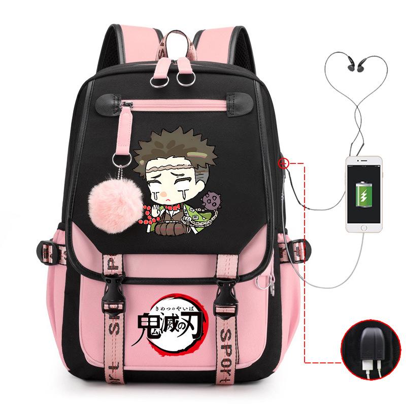 Demon slayer ghost extermination column student schoolbag junior high school student primary school student middle school student backpack