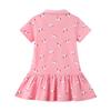 2025 Summer Girls' High-End Beaded Open Chest Collar Dress