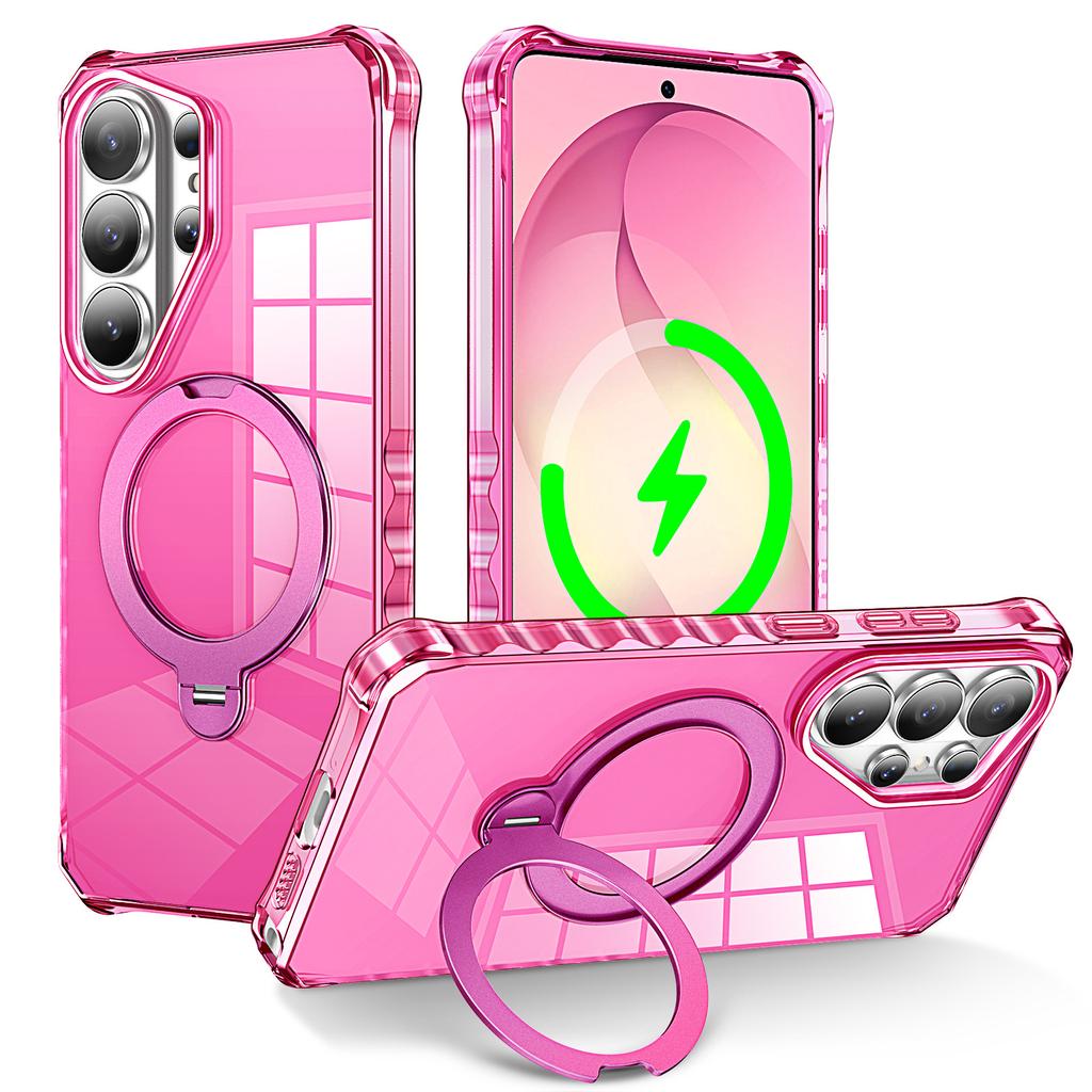 Applicable to Samsung S26Ultra wave jelly magnetic suction bracket mobile phone case S26Plus anti-drop S26 protective case