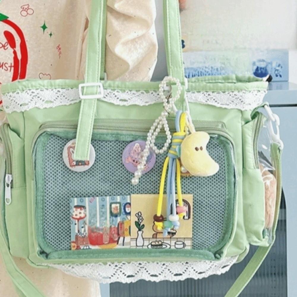 DIY Lace Itabag Large Capacity Tote Bag Y2k Anime Shoulder Bag  Parties